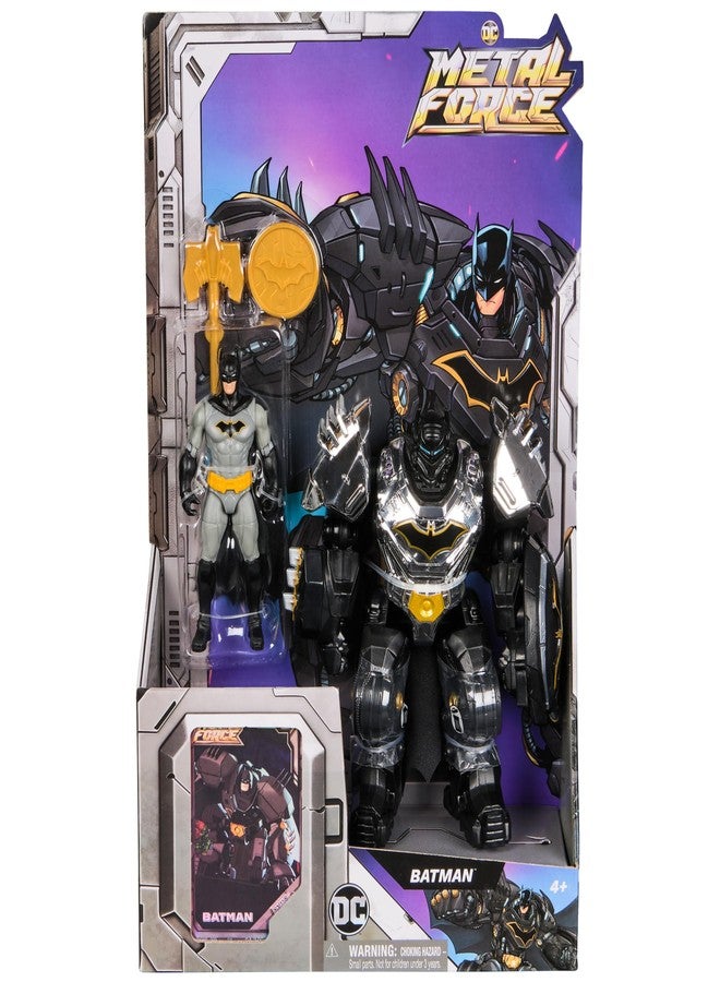 سبن ماستر مجسم باتمان المعدني من دي سي كوميكس، بطول 6 بوصات مع مجسم صغير بطول 4 بوصات، مزود بمسدس مدمج وبدلة درع، ألعاب أبطال خارقين للأطفال من عمر 4 سنوات فما فوق - Image 2